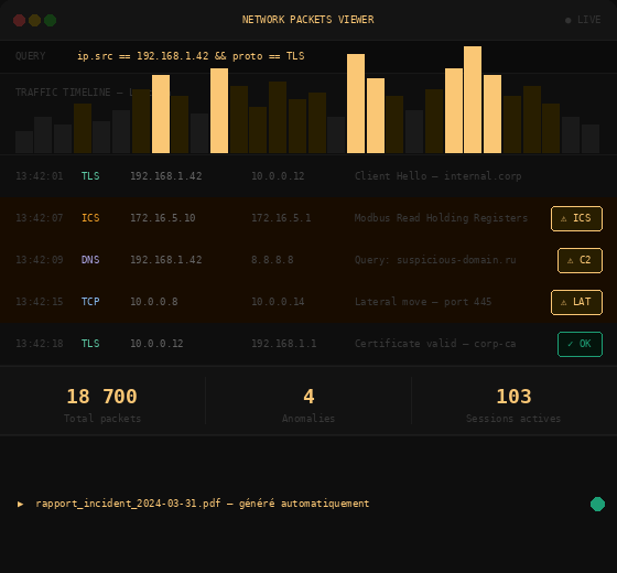 Inspection réseau temps réel